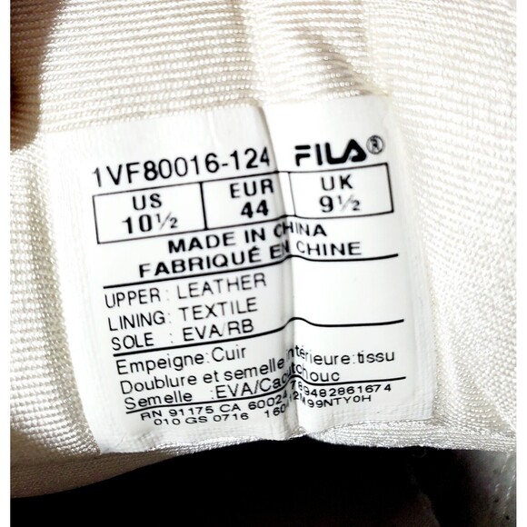 REAR Fila Original Fitness Mens Sneaker Shoe sz 10.5 O/N06856721 S/N1vf80016-124 - Picture 9 of 12